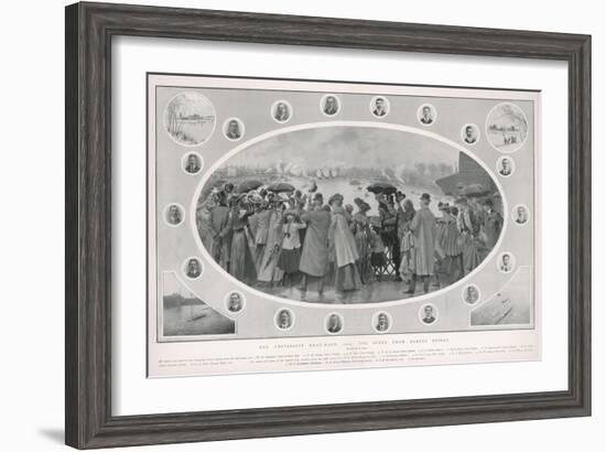 The Boat Race as Viewed from Barnes Bridge-Samuel Begg-Framed Art Print