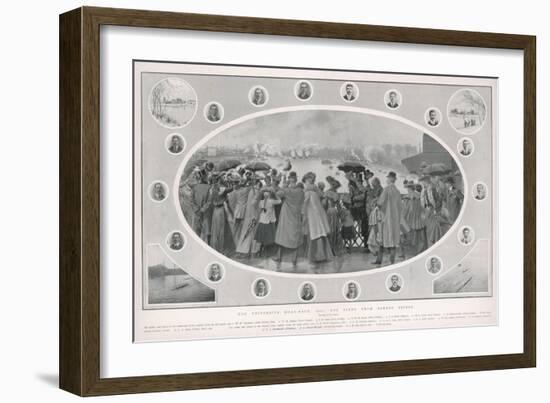 The Boat Race as Viewed from Barnes Bridge-Samuel Begg-Framed Art Print