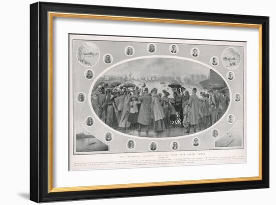 The Boat Race as Viewed from Barnes Bridge-Samuel Begg-Framed Art Print