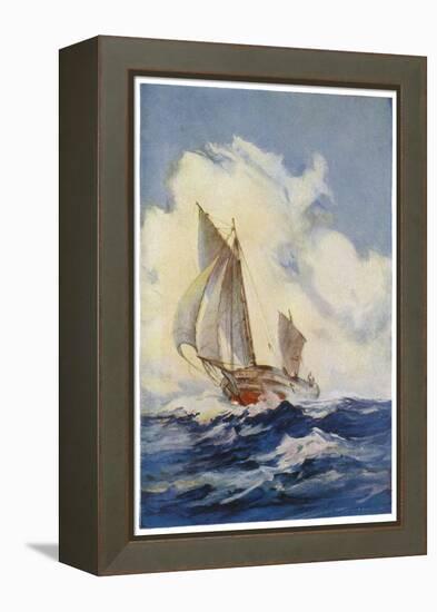 The Boat Which Joshua Slocum Rebuilt and Sailed Single- Handed Round the World 1895-1896-Maurice Randall-Framed Premier Image Canvas