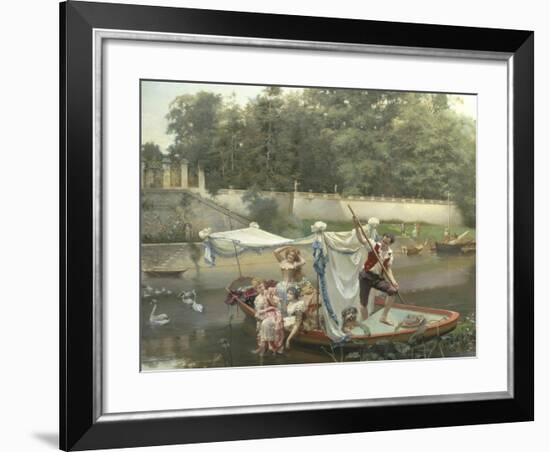 The Boating Party-Oreste Cortazzo-Framed Giclee Print