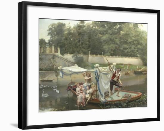 The Boating Party-Oreste Cortazzo-Framed Giclee Print