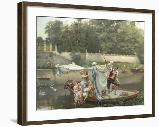The Boating Party-Oreste Cortazzo-Framed Giclee Print
