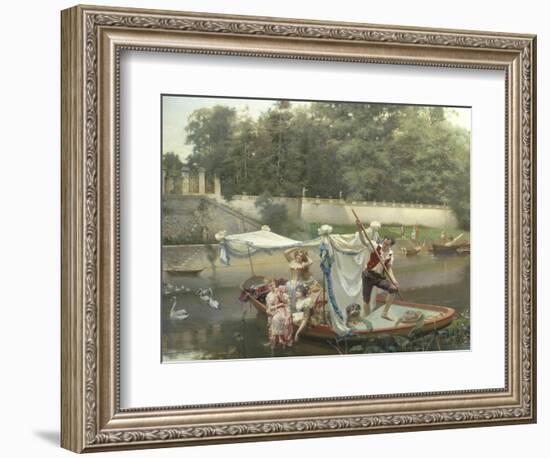 The Boating Party-Oreste Cortazzo-Framed Giclee Print