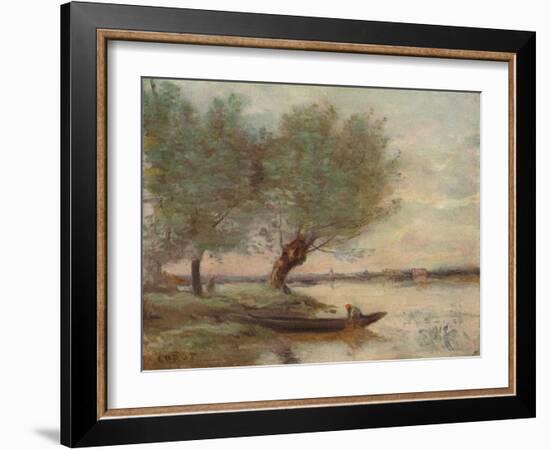 The Boatman, 1806-1875, (1906-7)-Jean-Baptiste-Camille Corot-Framed Giclee Print