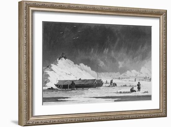 The Boats Hauled Up for the Night-Edward Finden-Framed Giclee Print