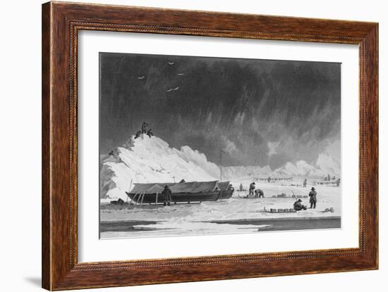 The Boats Hauled Up for the Night-Edward Finden-Framed Giclee Print