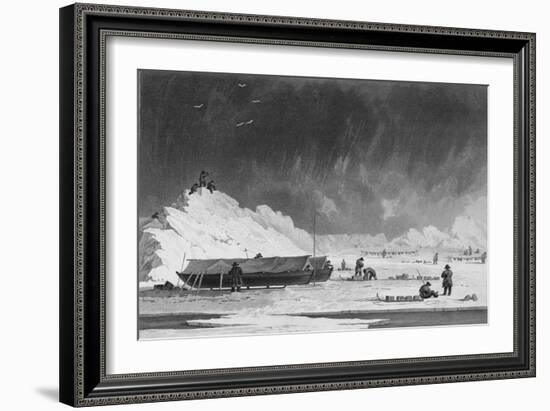 The Boats Hauled Up for the Night-Edward Finden-Framed Giclee Print