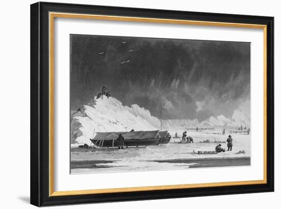 The Boats Hauled Up for the Night-Edward Finden-Framed Giclee Print