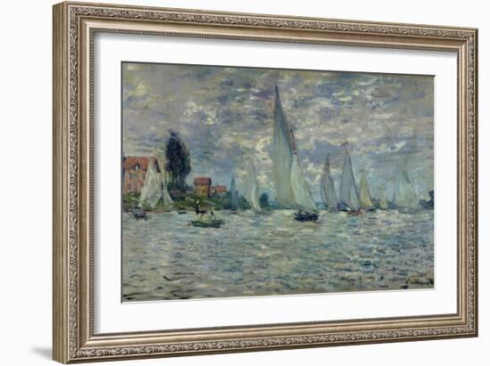 The Boats, or Regatta at Argenteuil, circa 1874-Claude Monet-Framed Giclee Print