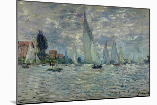 The Boats, or Regatta at Argenteuil, circa 1874-Claude Monet-Mounted Giclee Print