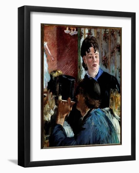 The Bock Waitress - Oil on Canvas, 1878-Edouard Manet-Framed Giclee Print