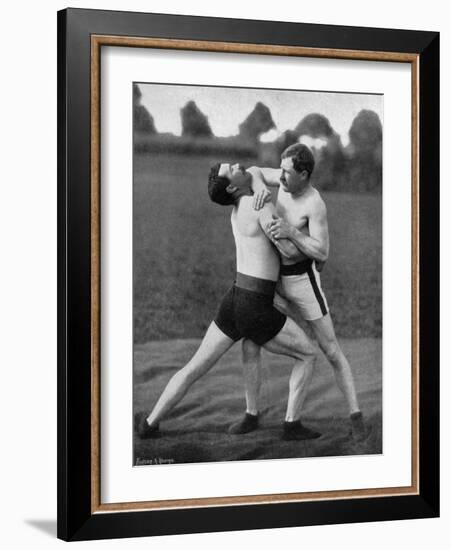 The Body Holt and Neck Double, Wrestling Display, Aldershot, Hampshire, 1896-Gregory & Co-Framed Giclee Print