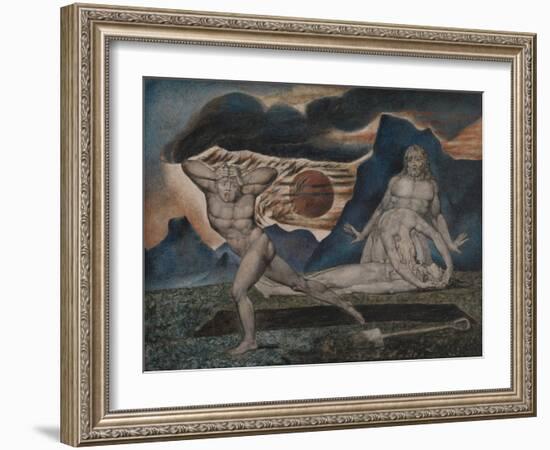 The Body of Abel Found by Adam and Eve-William Blake-Framed Giclee Print
