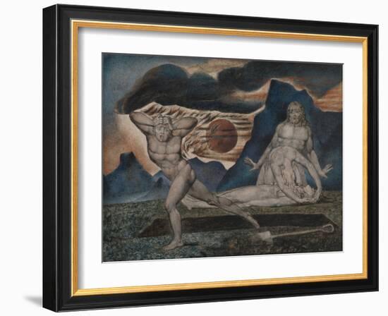 The Body of Abel Found by Adam and Eve-William Blake-Framed Giclee Print