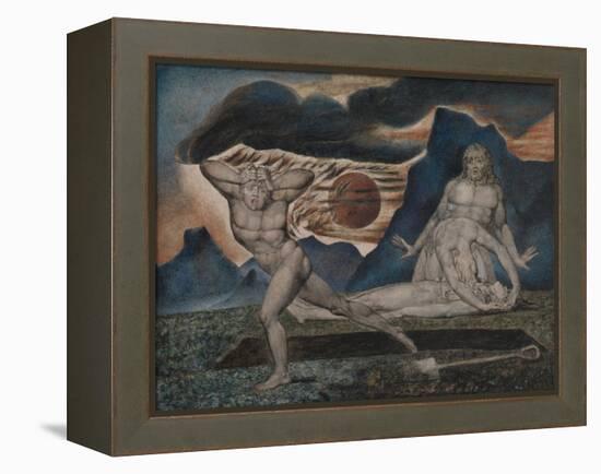 The Body of Abel Found by Adam and Eve-William Blake-Framed Premier Image Canvas