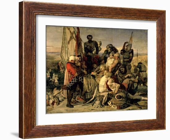 The Body of Harold Brought before William the Conqueror, 1844-61-Ford Madox Brown-Framed Giclee Print