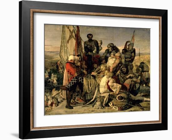 The Body of Harold Brought before William the Conqueror, 1844-61-Ford Madox Brown-Framed Giclee Print