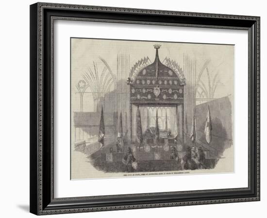 The Body of Monk, Duke of Albemarle, Lying in State in Westminster Abbey-null-Framed Giclee Print