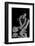 The Body of Nude Woman with Black and White Pattern and its Reflection. Black-And-White Photo Creat-master1305-Framed Photographic Print