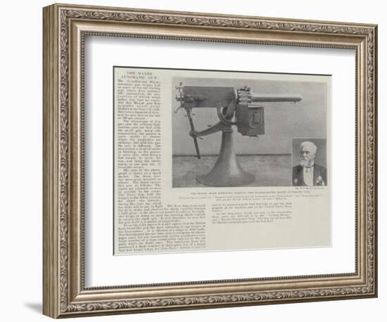 The Boers' Most Annoying Weapon, the 37-Millimetre Maxim Automatic Gun-null-Framed Giclee Print