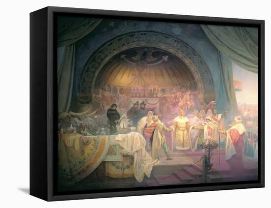 The Bohemian King Premysl Otakar II (D.1278), from the 'Slav Epic', 1924-Alphonse Mucha-Framed Premier Image Canvas