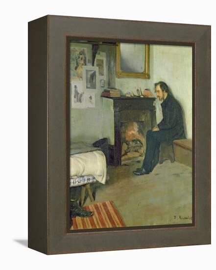 The Bohemian (Portrait of Erik Satie in His Studio in Montmartre), 1891-Santiago Rusinol i Prats-Framed Premier Image Canvas