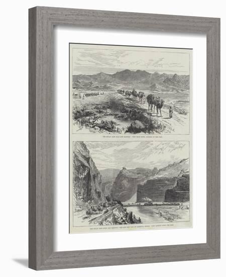 The Bolan Pass Road and Railway-null-Framed Giclee Print