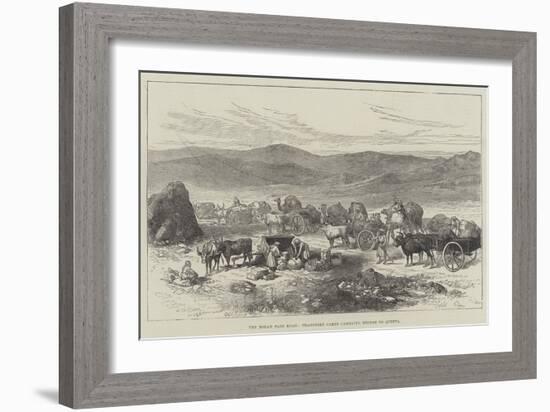 The Bolan Pass Road, Transport Carts Carrying Stores to Quetta-null-Framed Giclee Print