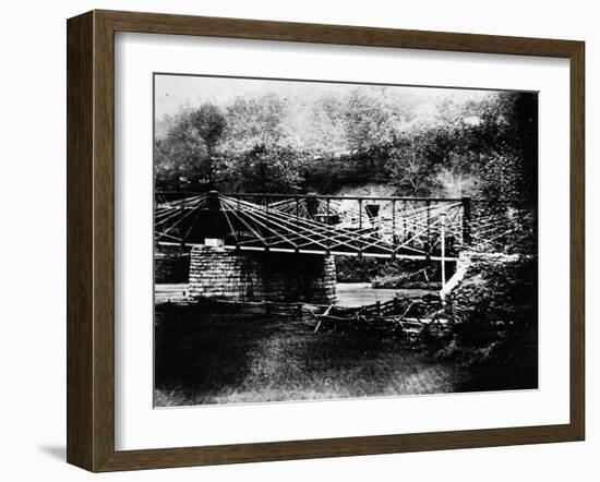 The Bollman Truss Bridge; Savage Maryland-null-Framed Photographic Print