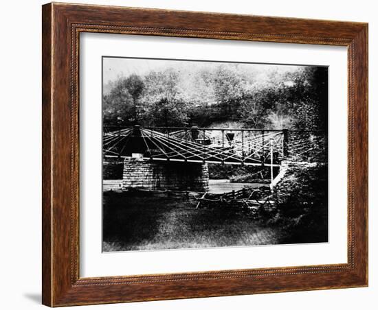 The Bollman Truss Bridge; Savage Maryland-null-Framed Photographic Print