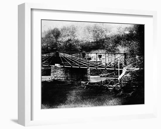 The Bollman Truss Bridge; Savage Maryland-null-Framed Photographic Print