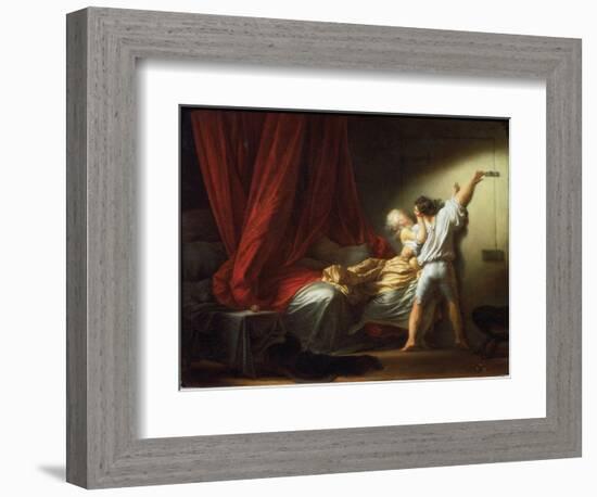 The Bolt (Or the Lock) - Oil on Canvas, 1777-Jean-Honore Fragonard-Framed Giclee Print