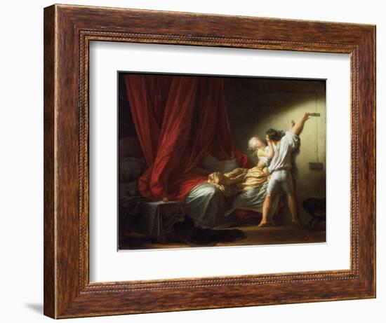 The Bolt (Or the Lock) - Oil on Canvas, 1777-Jean-Honore Fragonard-Framed Giclee Print