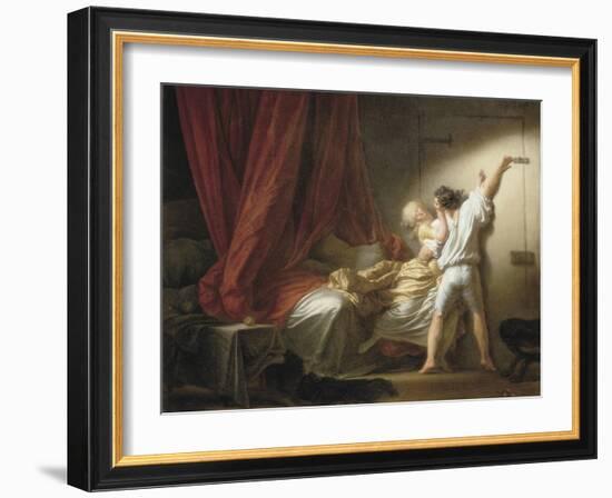 The Bolt-Jean-Honoré Fragonard-Framed Art Print