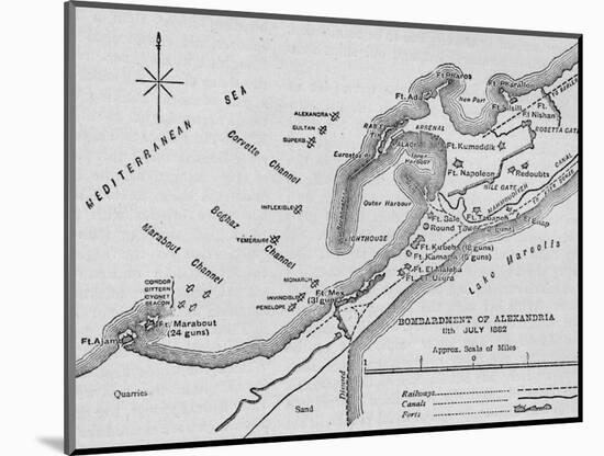 'The Bombardment of Alexandria: Sketch Map', 1902-Unknown-Mounted Giclee Print