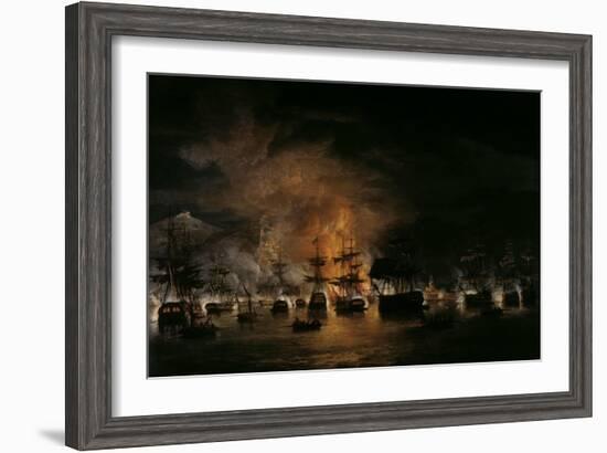 The Bombardment of Algiers, 1819-Thomas Luny-Framed Giclee Print