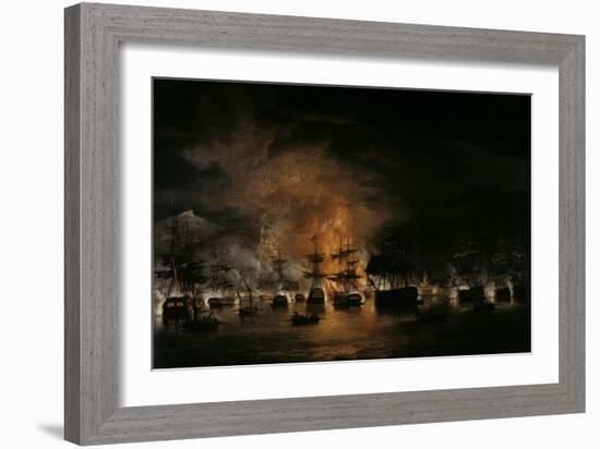 The Bombardment of Algiers, 1819-Thomas Luny-Framed Giclee Print