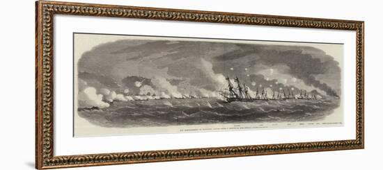 The Bombardment of Kagosima, Japan-Edwin Weedon-Framed Giclee Print