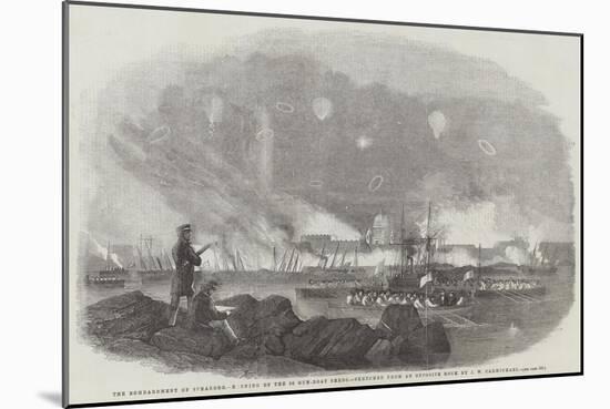 The Bombardment of Sveaborg, Burning of the 60 Gun-Boat Sheds, Sketched from an Opposite Rock-John Wilson Carmichael-Mounted Giclee Print