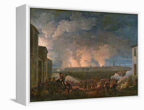 The Bombardment of Vienna by the French Army, 11th May 1809-Baron Louis Albert Bacler D'albe-Framed Premier Image Canvas