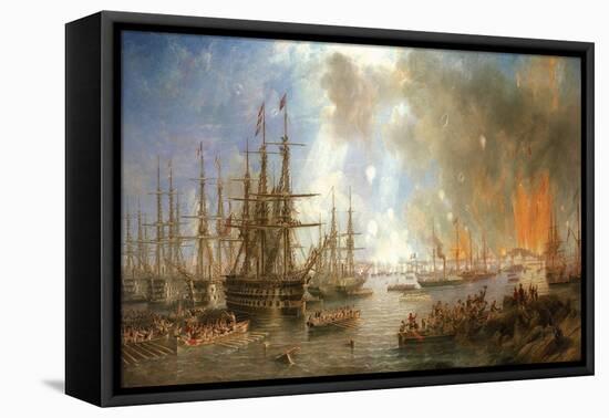 The Bombing of Sveaborg (Finland), August 9, 1855, Episode of the Crimean War (1853-1856)-John Wilson Carmichael-Framed Premier Image Canvas