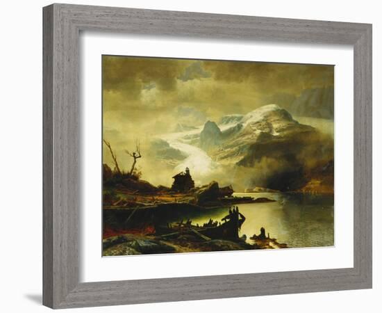 The Bondhus Glacier in Sunnhordland-Erik Bodom-Framed Giclee Print