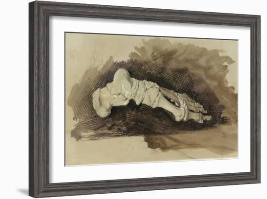 The Bones of a Female Human's Foot (Pencil with W/C and Bodycolour on Paper)-John Ruskin-Framed Giclee Print