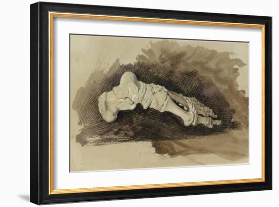 The Bones of a Female Human's Foot (Pencil with W/C and Bodycolour on Paper)-John Ruskin-Framed Giclee Print