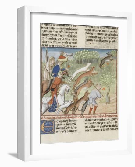 The Book of Gaston Phoebus Hunting: Hunting the Hare-null-Framed Giclee Print