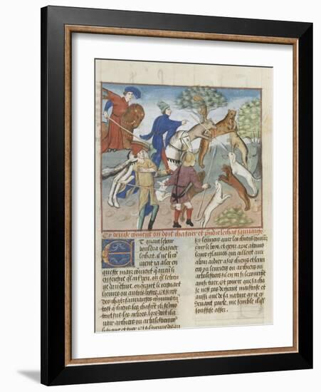 The Book of Gaston Phoebus Hunting: Hunting Wild Cats-null-Framed Giclee Print