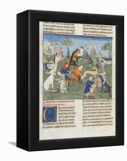 The Book of Gaston Phoebus Hunting in Care for Dogs-null-Framed Premier Image Canvas