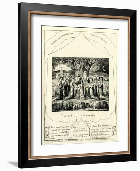 The Book of Job 1:1 Illustrated by William Blake-William Blake-Framed Giclee Print