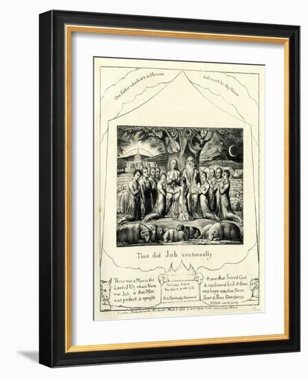 The Book of Job 1:1 Illustrated by William Blake-William Blake-Framed Giclee Print